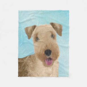 Lakeland Terrier Painting - Niedliche Original Dog Fleecedecke