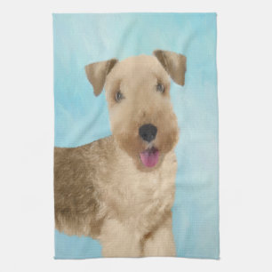 Lakeland Terrier Painting - Niedliche Original Dog Geschirrtuch