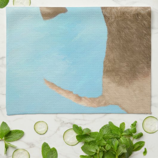 Lakeland Terrier Painting - Niedliche Original Dog Geschirrtuch (Gefaltet)