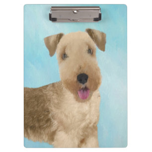 Lakeland Terrier Painting - Niedliche Original Dog Klemmbrett