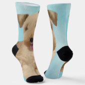 Lakeland Terrier Painting - Niedliche Original Dog Socken (Gewinkelt)