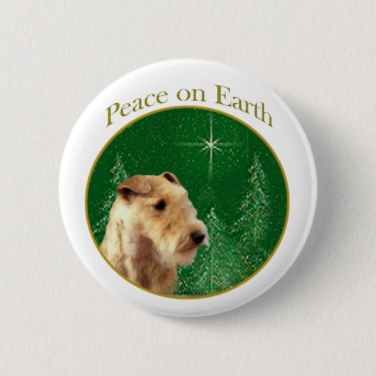 Lakeland Terrier Peace Button (Vorderseite)