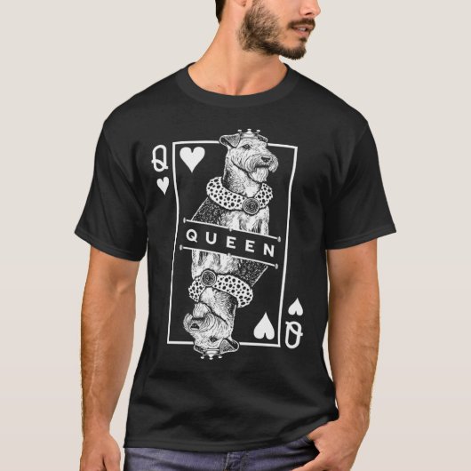 Lakeland Terrier Queen of Hearts Dog Pop T-Shirt (Vorderseite)