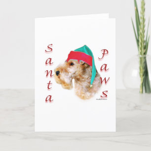 Lakeland Terrier Santa Paws Feiertagskarte