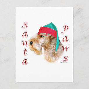 Lakeland Terrier Santa Paws Feiertagspostkarte