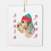 Lakeland Terrier Santa Paws Keramikornament (Links)
