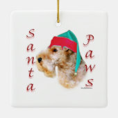 Lakeland Terrier Santa Paws Keramikornament (Rückseite)
