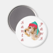 Lakeland Terrier Santa Paws Magnet (Vorderseite/Rückseite)