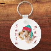 Lakeland Terrier Santa Paws Schlüsselanhänger (Vorderseite)
