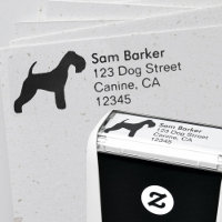 Lakeland Terrier Silhouette Rücksendeadresse