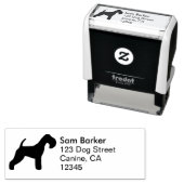 Lakeland Terrier Silhouette Rücksendeadresse Permastempel (Beispiel)