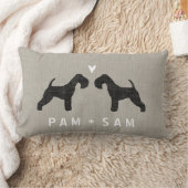 Lakeland Terrier Silhouetten Liebe - Personalisier Lendenkissen (Decke)