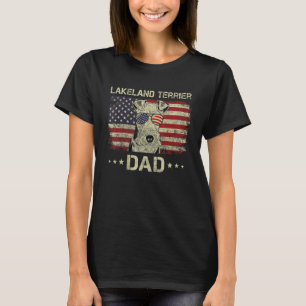 Lakeland Terrier Vater Hund American Flag 4. Jul T-Shirt