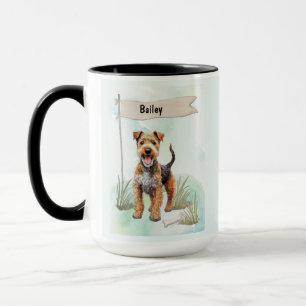 Lakeland Terrier Wasserfarben personalisierter Hun Tasse