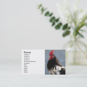 Lakenvelder Rooster Visitenkarte (Stehend Vorderseite)
