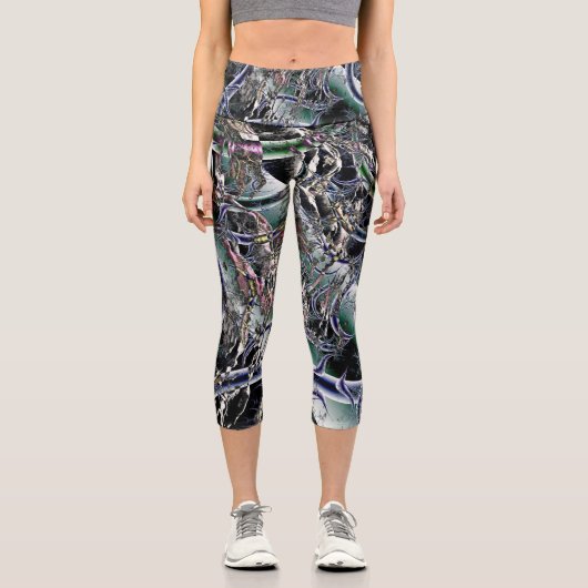 Lakerationen in der Zeit Capri Leggings (Vorderseite)