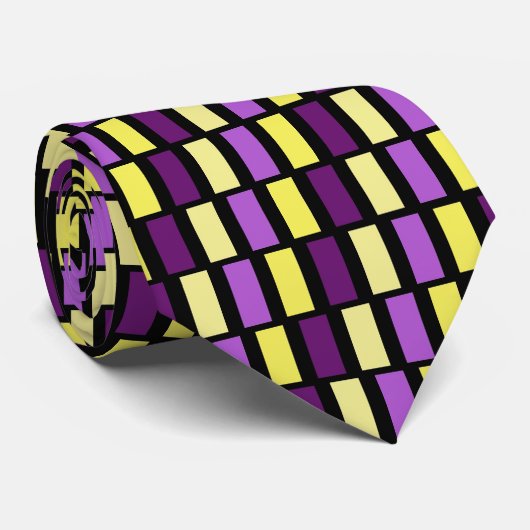 Lakers-Quadrate Krawatte (Gerollt)