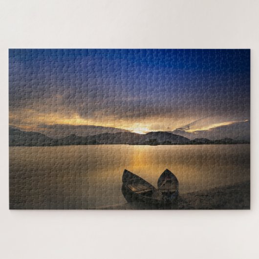 Lakeshore at Sunset Puzzle (Horizontal)
