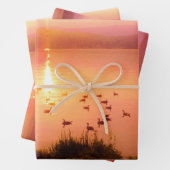 Lakeshore Sunset Sunrise Lake Arrowhead Geschenkpapier Set (Beispiel)