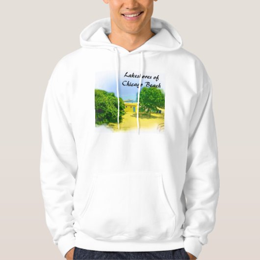 Lakeshores am Strand von Chicago Hoodie (Vorderseite)