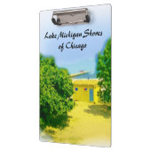 Lakeshores am Strand von Chicago Klemmbrett (Links)