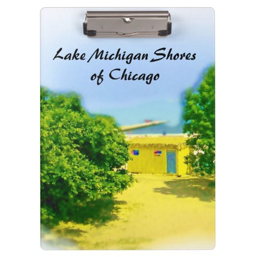 Lakeshores am Strand von Chicago Klemmbrett (Vorderseite)