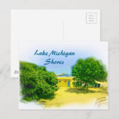 Lakeshores am Strand von Chicago Postkarte (Vorne/Hinten)