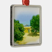 Lakeshores des Chicago Beach Silbernes Ornament (Rechts)