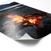 Lakeside Bonfire Fotodruck (Ecke)