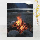 Lakeside Bonfire Karte (Gelbe Blume)