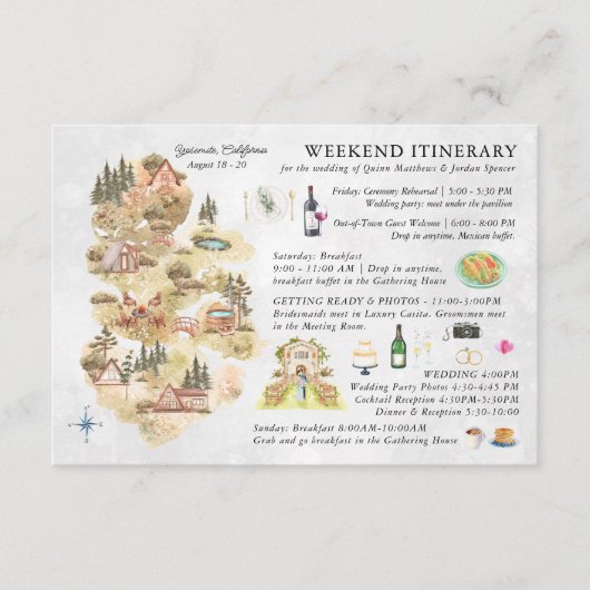 Lakeside Campground | Hochzeitstag Begleitkarte (Vorderseite)