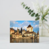 Lakeside Chateau Postkarte (Stehend Vorderseite)