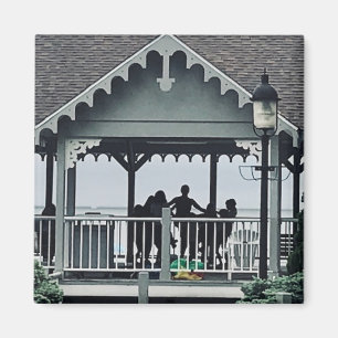 Lakeside Chautauqua Yoga Silhouette Print Magnet