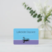 Lakeside Daycare Euro Business Card Visitenkarte (Stehend Vorderseite)