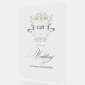 Lakeside Ducks Laurel Wappen Monogram Wedding Acrylschild (Winkel)