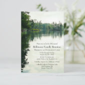 Lakeside Family Wiedersehen Camping Potluck Barbec Einladung (Stehend Vorderseite)