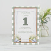 Lakeside First Geburtstag Einladung (Stehend Vorderseite)