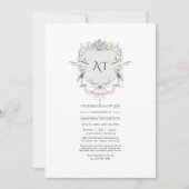 Lakeside Monogram Laurel Wappen Celebration of Lif Einladung (Vorderseite)