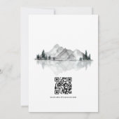 Lakeside Monogram Laurel Wappen Wedding Einladung (Rückseite)