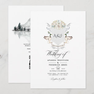 Lakeside Monogram Wappen QR Code UAWG Wedding Einladung