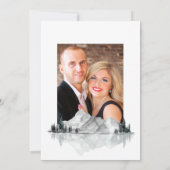 Lakeside Monogram Wappen Wedding Foto Einladung (Rückseite)