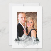 Lakeside Monogram Wappen Wedding Foto Save The Date (Rückseite)