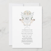 Lakeside Monogramm Wappen Feier des Lebens Invita Einladung (Vorderseite)