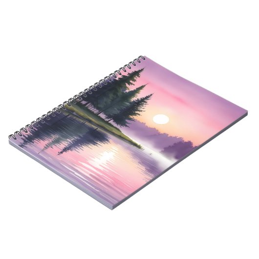 Lakeside Morning Mist Notebook Notizblock (Linke Seite)