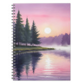 Lakeside Morning Mist Notebook Notizblock (Vorderseite)