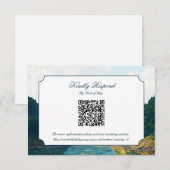Lakeside Mountain Valley Wedding QR code RSVP Card Karte (Vorne/Hinten)