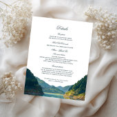 Lakeside Mountain Wedding Details Card Begleitkarte