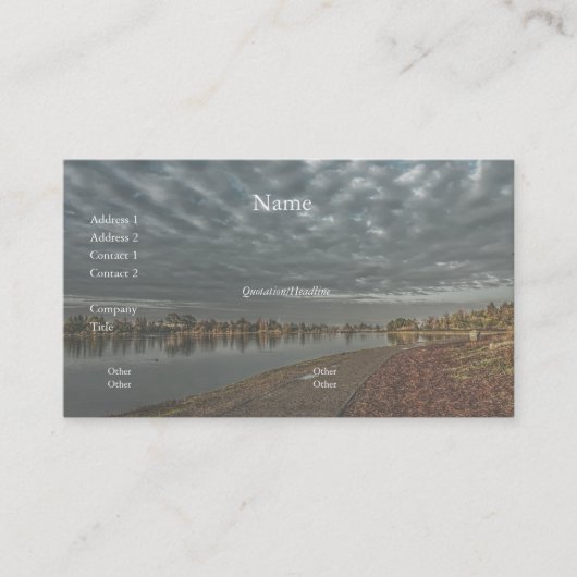 Lakeside Path at Dawn 3 Business Card Visitenkarte (Vorderseite)