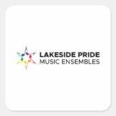 Lakeside Pride Quadratische Aufkleber (Vorderseite)