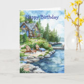 Lakeside Retreat Karte (Gelbe Blume)